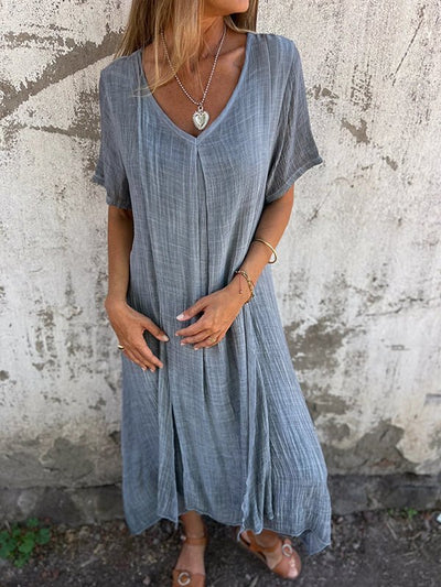 Kathy | Midi-Kleid mit V-Ausschnitt