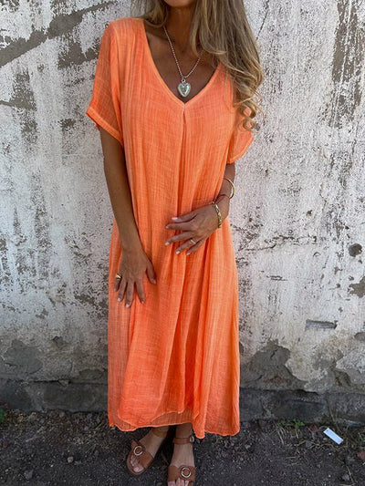Kathy | Midi-Kleid mit V-Ausschnitt