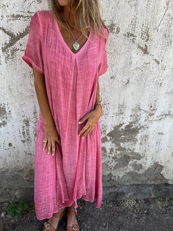Kathy | Midi-Kleid mit V-Ausschnitt