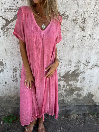 Kathy | Midi-Kleid mit V-Ausschnitt