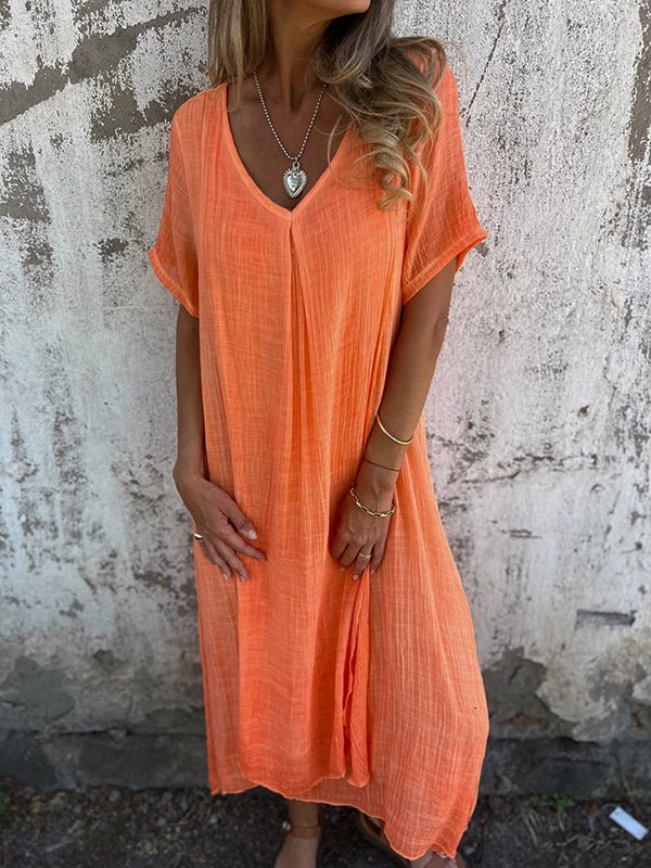 Kathy | Midi-Kleid mit V-Ausschnitt