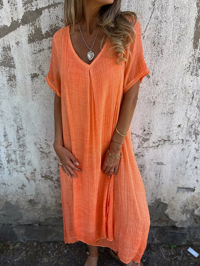 Kathy | Midi-Kleid mit V-Ausschnitt