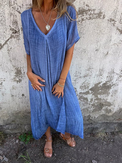 Kathy | Midi-Kleid mit V-Ausschnitt