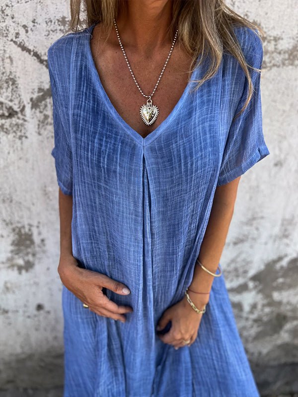 Kathy | Midi-Kleid mit V-Ausschnitt