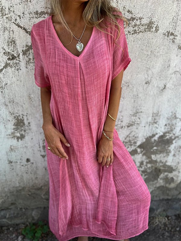 Kathy | Midi-Kleid mit V-Ausschnitt