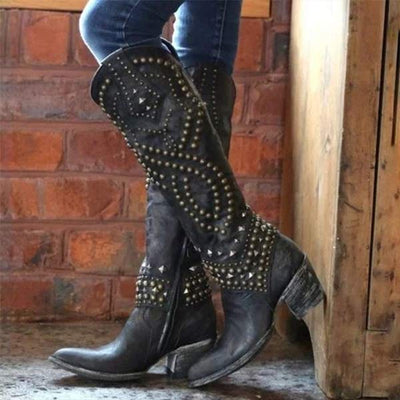 Modische hohe Damenstiefel - Seva