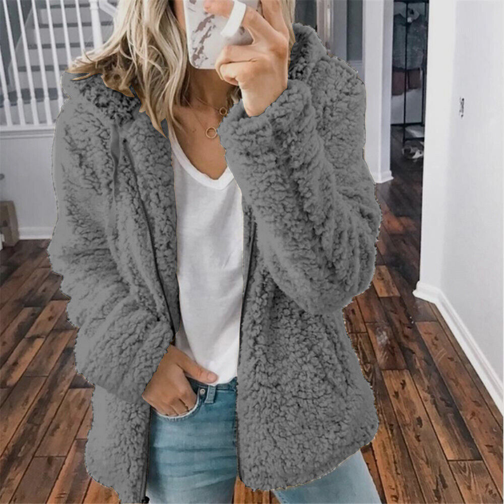 Modische Plüschjacke für Frauen - Serafina