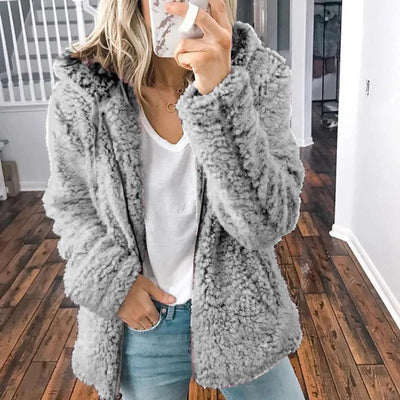 Modische Plüschjacke für Frauen - Serafina
