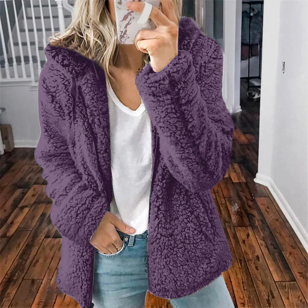 Modische Plüschjacke für Frauen - Serafina
