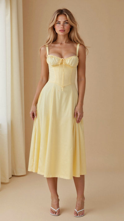 KIANA™ | Blumenkleid mit Corsagenoberteil und Schlitz