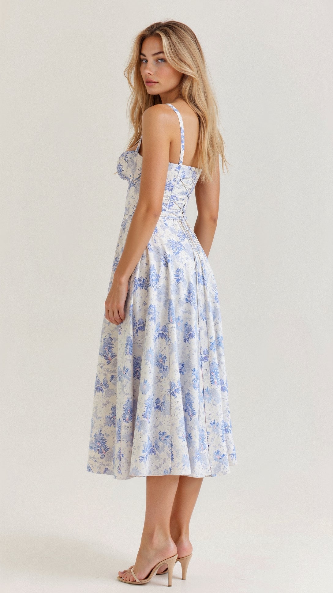 KIANA™ | Blumenkleid mit Corsagenoberteil und Schlitz