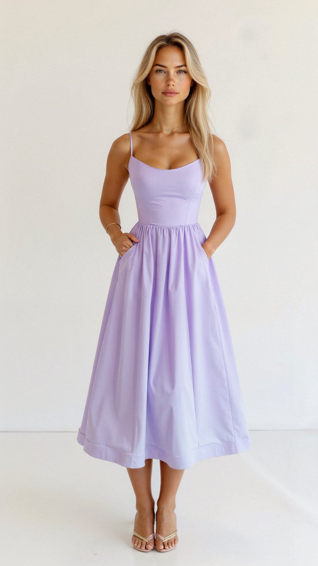Fließendes Ärmelloses Maxikleid | Elegantes Abendkleid | Sommerkleid