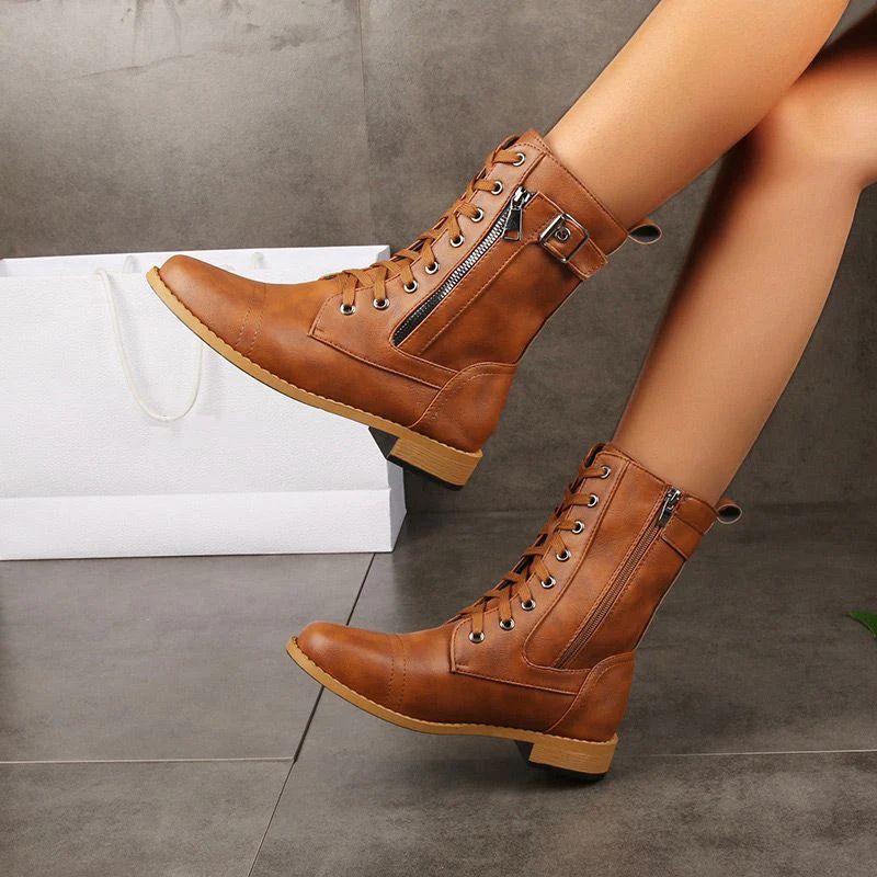 Orthopädische Damenstiefel aus Leder - Antonia