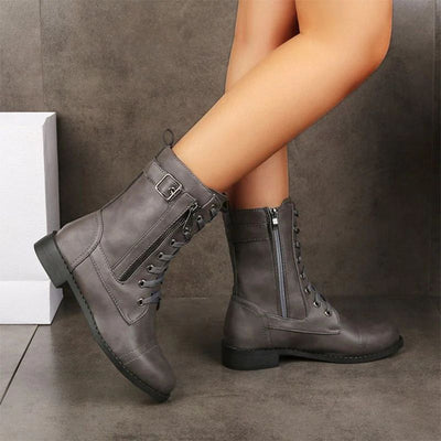 Orthopädische Damenstiefel aus Leder - Antonia
