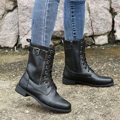 Orthopädische Damenstiefel aus Leder - Antonia