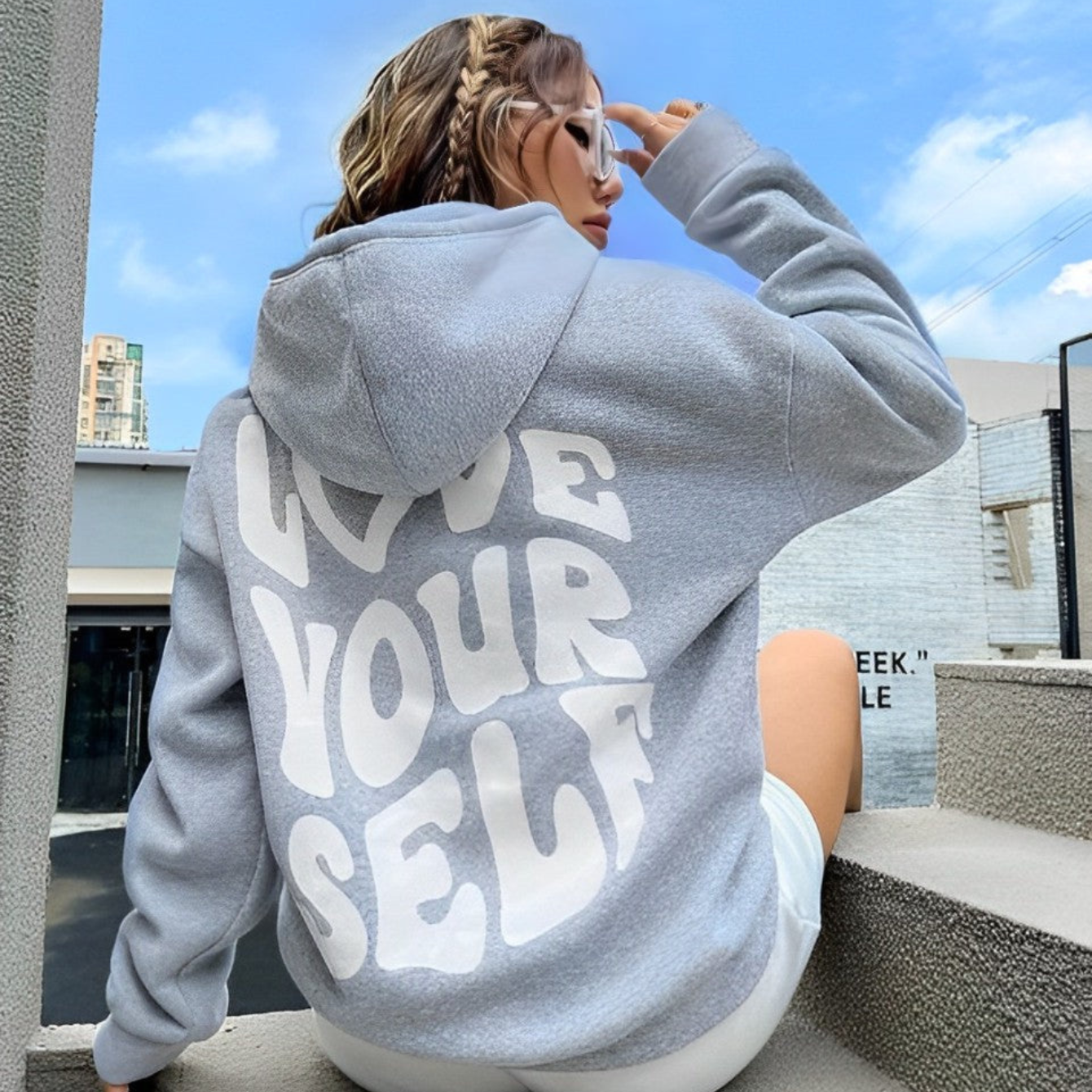 Tiffany | Damen Oversize Hoodie | Schwarz