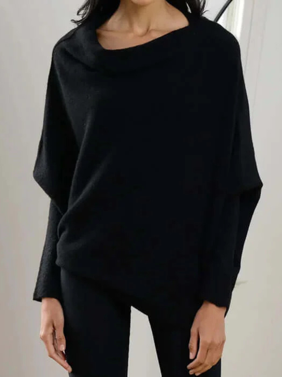 Imogen | Damen Oversize Pullover | Schwarz