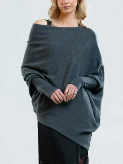 Imogen | Damen Oversize Pullover | Schwarz