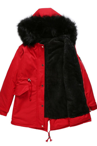 Parka-Jacke mit Kunstfell-Kapuze für Damen - Millicent