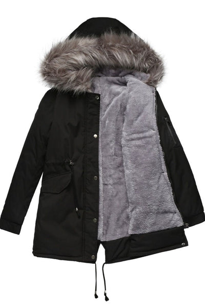 Parka-Jacke mit Kunstfell-Kapuze für Damen - Millicent