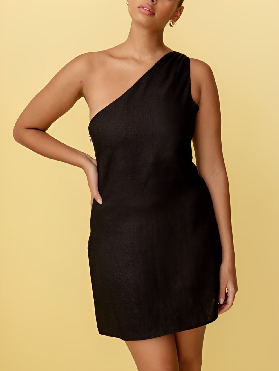Damen-Minikleid - One-Shoulder - Sommer-Design