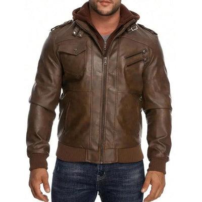 Herrenjacke mit Doppelreißverschluss und mehreren Taschen