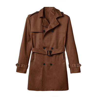 Reverskragen-Trenchcoat mit Gürtel für Herren