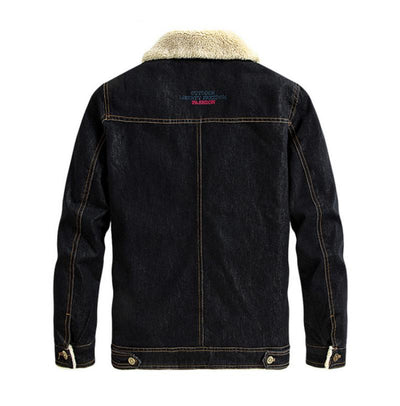 Herren Slim-Fit Denim Jacke mit mehreren Taschen