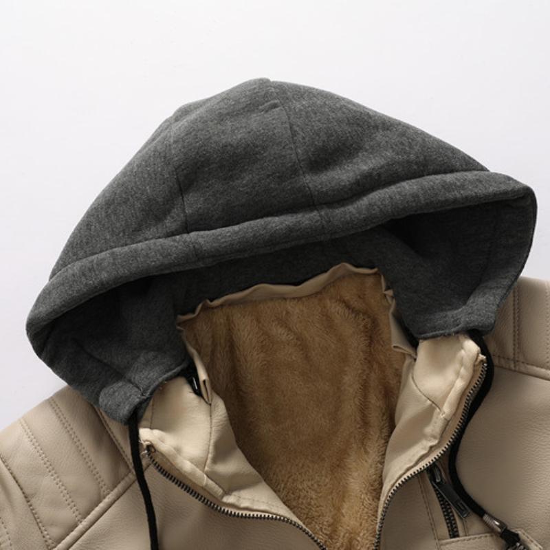 Vintage-Kapuzenjacke mit mehreren Taschen für Herren