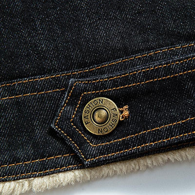 Herren Slim-Fit Denim Jacke mit mehreren Taschen