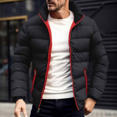 Gepolsterte Reißverschlussjacke mit Seitentaschen für Herren