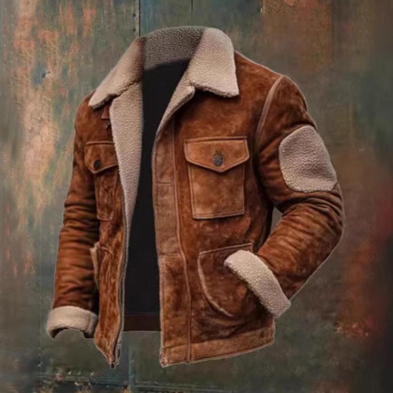 Reverskragen Jacke mit mehreren Taschen für Herren