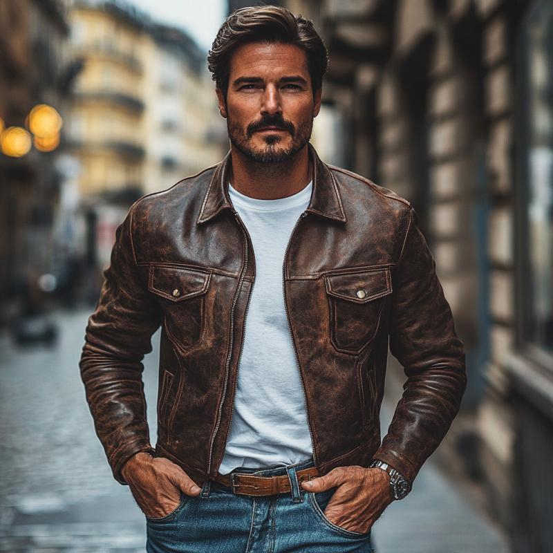 Stylische Multi-Pocket-Jacke für Herren