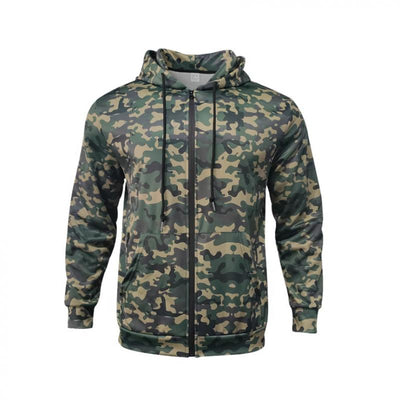 Herren-Camouflage-Kapuzenjacke mit Seitentaschen
