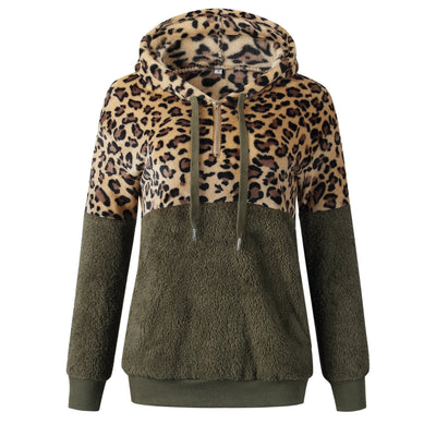 Teddy Pullover - extrem warmer und kuscheliger hoodie mit stylischem leopardenmuster für den frühling