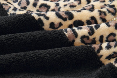 Teddy Pullover - extrem warmer und kuscheliger hoodie mit stylischem leopardenmuster für den frühling
