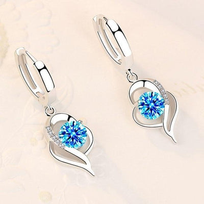 925 Sterling Silber und mit Zirkonia belegte Blumenohrringe