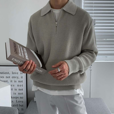 Yannick | Herren Pullover mit Reißverschluss | Knit Sweater