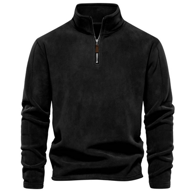 Baldwin | Herren Pullover Mit Reißverschluss | Schwarz Sweater