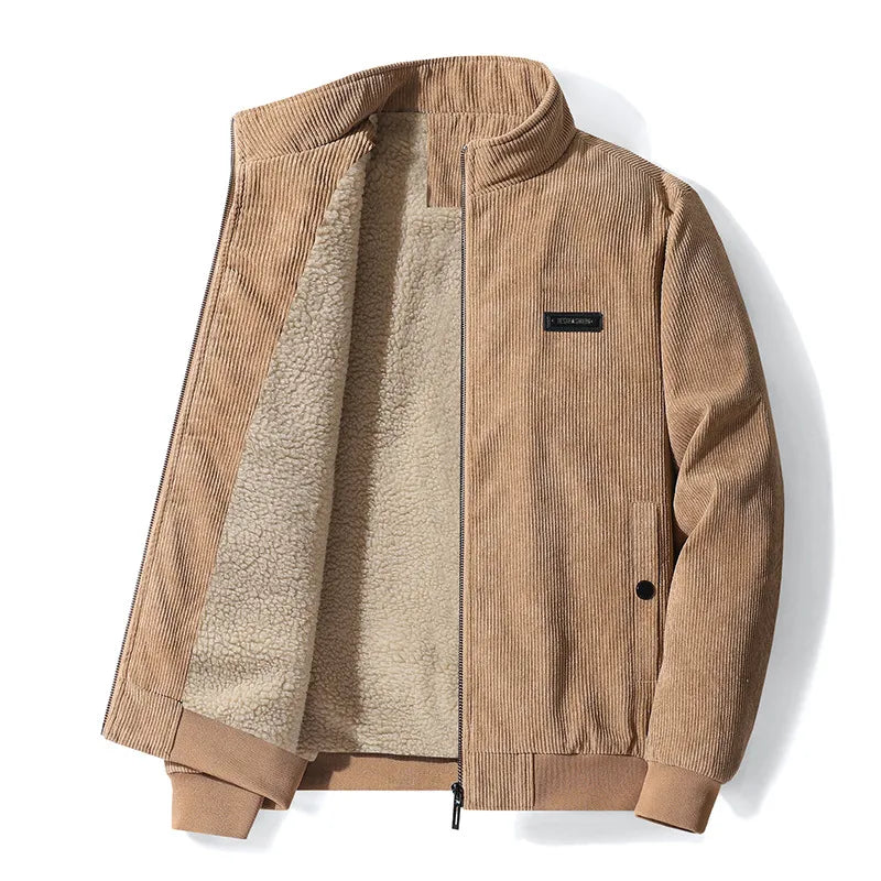 Retro-Samtjacke mit Sherpa-Futter für Herren - Elias