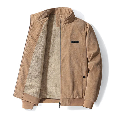 Retro-Samtjacke mit Sherpa-Futter für Herren - Elias