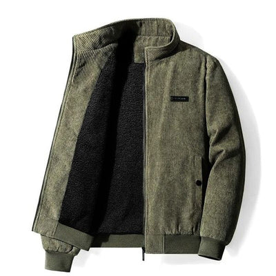 Retro-Samtjacke mit Sherpa-Futter für Herren - Elias