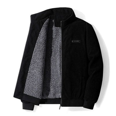 Retro-Samtjacke mit Sherpa-Futter für Herren - Elias