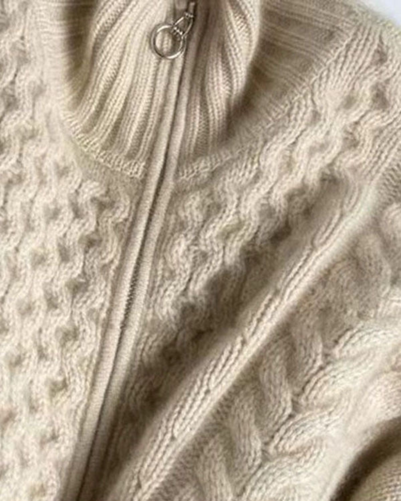 Rosemary | Damen Rollkragenpullover Beige | Strick