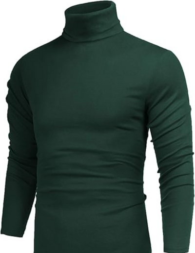 Dacian | Herren Rollkragenpullover Schwarz | Kurz