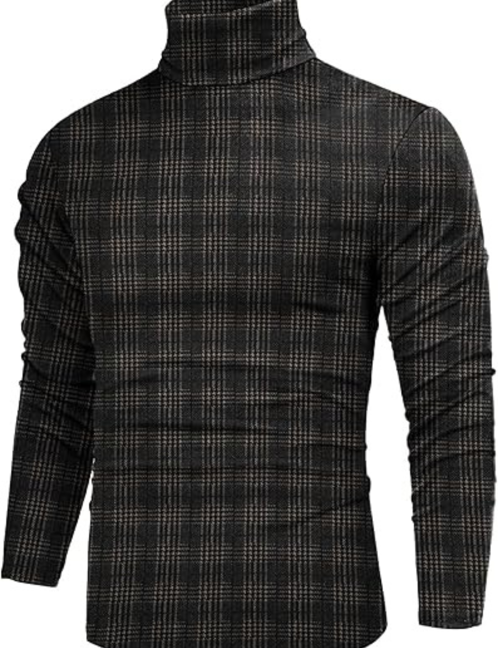 Dacian | Herren Rollkragenpullover Schwarz | Kurz