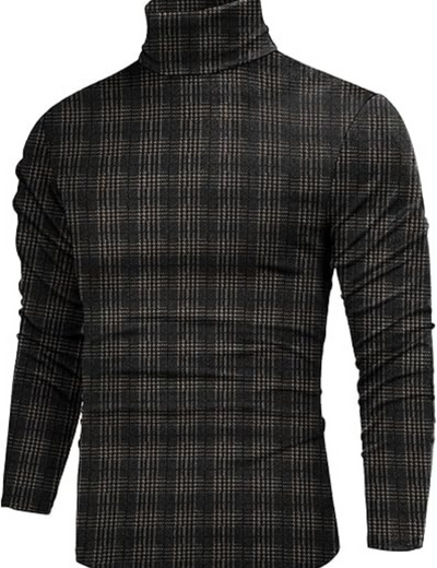 Dacian | Herren Rollkragenpullover Schwarz | Kurz