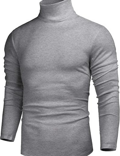 Dacian | Herren Rollkragenpullover Schwarz | Kurz