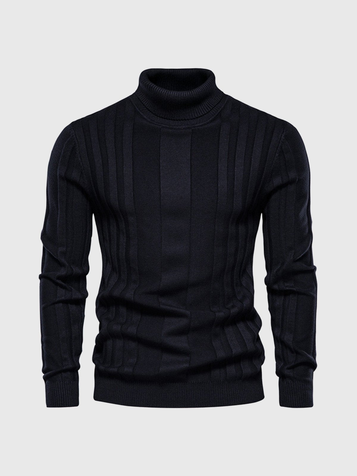 Keifer | Herren Rollkragenpullover Schwarz | Warme