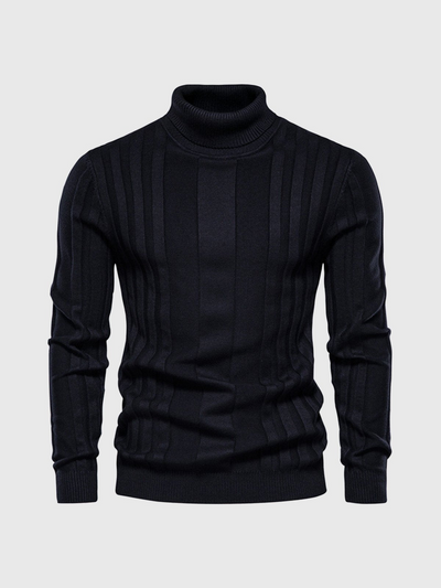 Keifer | Herren Rollkragenpullover Schwarz | Warme